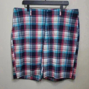 Jack Nicklaus Shorts 38 Blue Chino Khaki Outdoors Stretch Waist Golfer Golf Mens